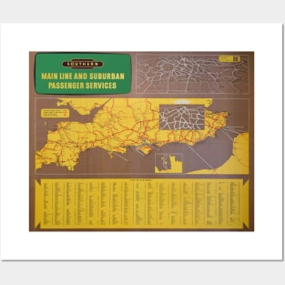 Vintage network map of the Southern Railway Posters and Art